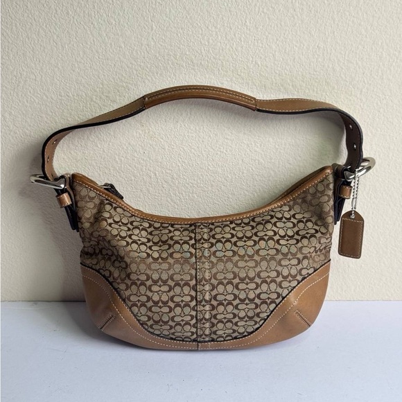 Coach Y2K Tan Brown Micro C Monogram Small SoHo Hobo Shoulder Bag - Picture 1 of 10